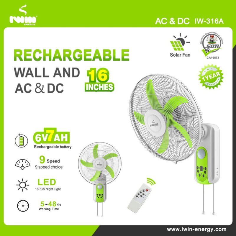 Rechargeable Wall Fan
